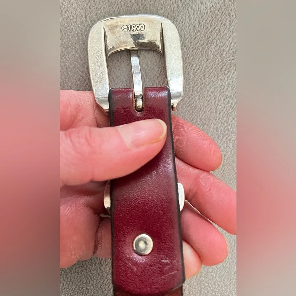 Vintage BOB DICKENS Handmade Sterling Silver Ranger Belt - 1999